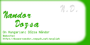 nandor dozsa business card